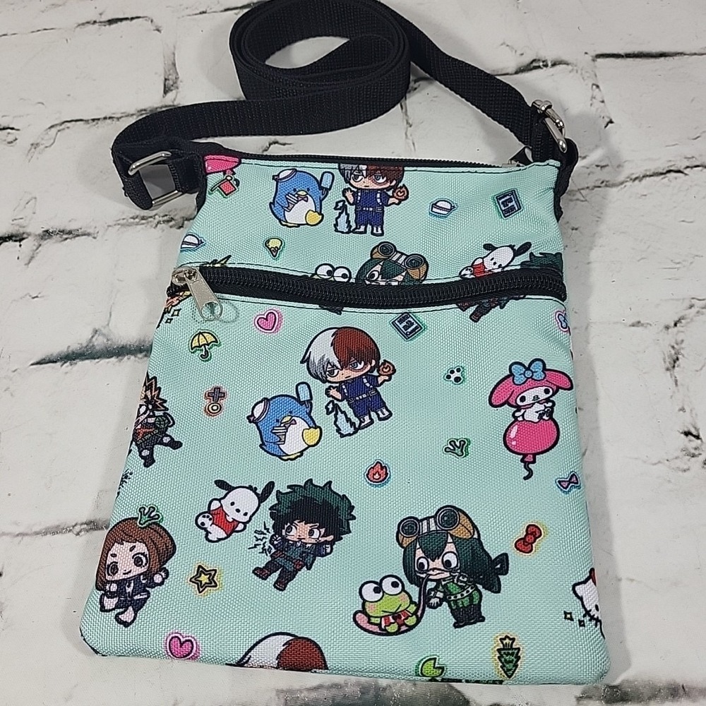 Sanrio Crossbody Bag Purse All-Over Print Hello Kitty My Hero Academia‎ Colab